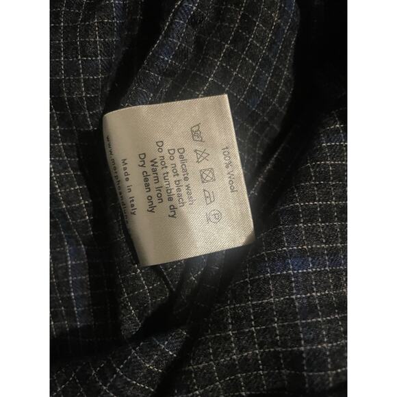 Morpho + Luna Blue Plaid Wool Pajama Set Size Large Robe And Pants - Picture 12 of 12